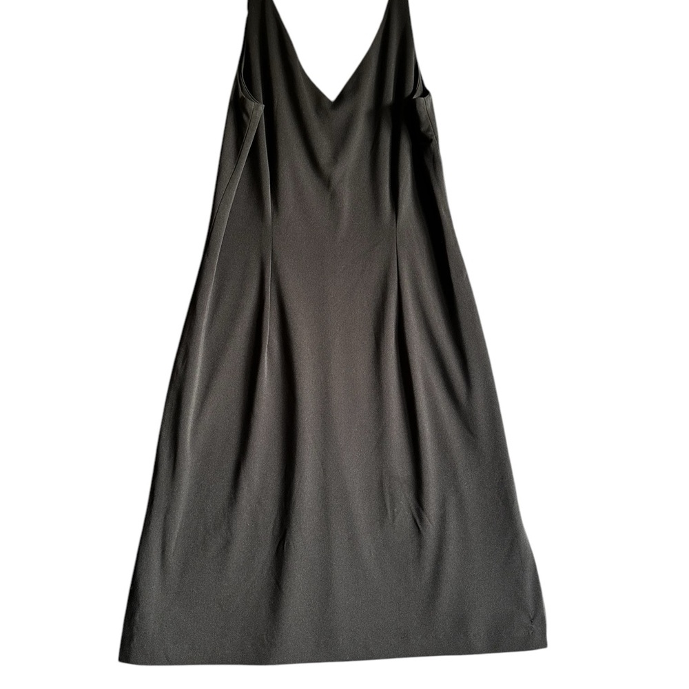 GAP WOMENS BLACK FRONT SLIT V NECK SLEEVELESS SLIP ON DRESS SZ 6